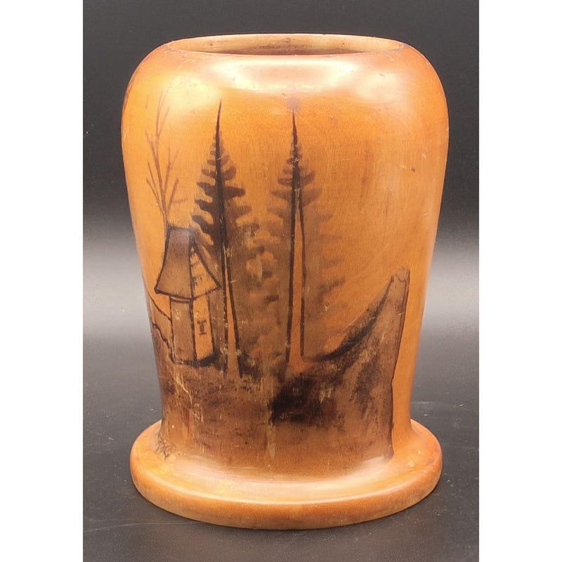 Handcarved Wooden Vases - Etsy