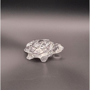 Princess house Cermany 24% lead crystal Turtle paperweight 3.5x2.25 inches