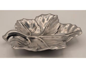 Signed Bruce Fox Aluminum Leaf Tray: MCM Coffee Table Dish - Etsy