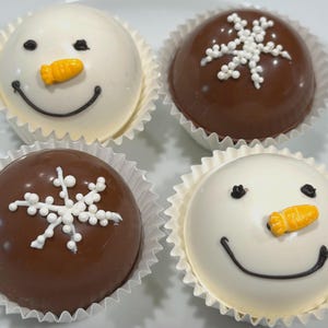 Hot Chocolate Bombs - Holidays - Snowman and Snowflake - Set of 4