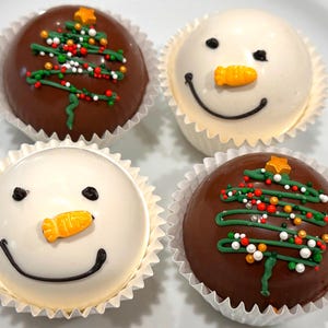 Hot Chocolate Bombs - Holidays - Tree and Snowman - Set of 4