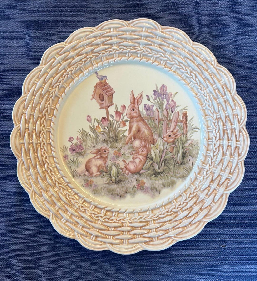 Vintage Cracker Barrel Easter Treasures Rabbit Collectible Plate - Etsy