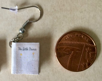 Tiny Book Earrings - The Little Prince - Smaller Than a Penny