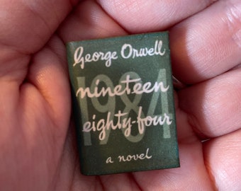 Micro Mini Book - Brooch - Pin - 1984 / Nineteen Eighty-Four