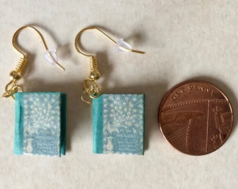 Tiny Book Earrings - Pride & Prejudice - Smaller Than a Penny