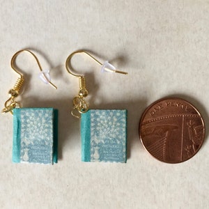 Orecchini Tiny Book - Orgoglio e pregiudizio - Più piccoli di un centesimo
