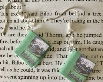 Tiny Book Earrings - The Hobbit - Smaller Than a Penny