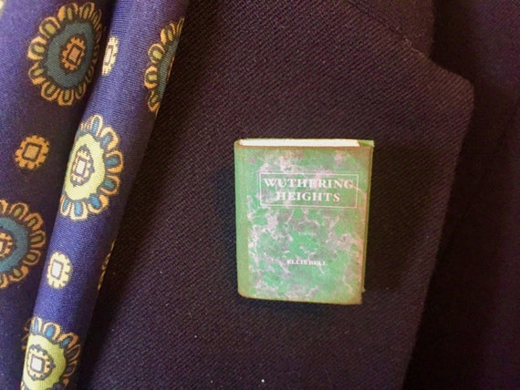 Micro Mini Book - Broach - Pin - Wuthering Heights