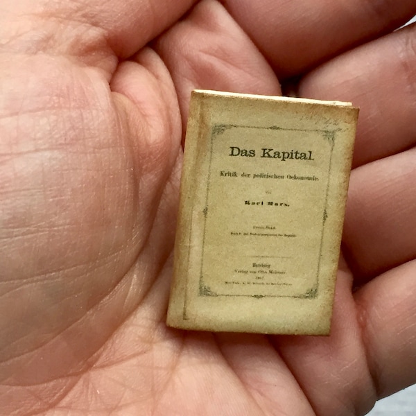 Micro Mini Book - Brooch - Pin - Das Kapital