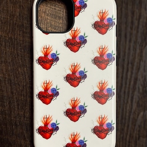 Sacred Heart of Jesus katholische Handyhülle, Heilige Familie, St. Joseph, Jungfrau Maria, katholisches Glaubensgeschenk für Frauen, einfache religiöse iPhone-Hülle