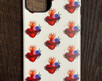 Sacred Heart of Jesus Catholic Phone Case, Holy Family, St. Joseph, Virgin Mary, Catholic faith gift for women, simple religious iphone case