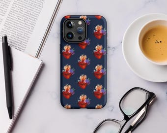 Sacred Heart of Jesus Catholic Phone Case, Holy Family, St. Joseph, Virgin Mary, Catholic faith gift for women, simple religious iphone case