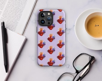 Sacred Heart of Jesus Catholic Phone Case, Holy Family, St. Joseph, Virgin Mary, Catholic faith gift for women, simple religious iphone case