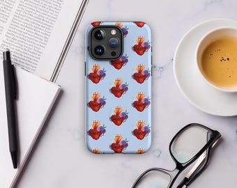 Sacred Heart of Jesus Catholic Phone Case, Holy Family, St. Joseph, Virgin Mary, Catholic faith gift for women, simple religious iphone case