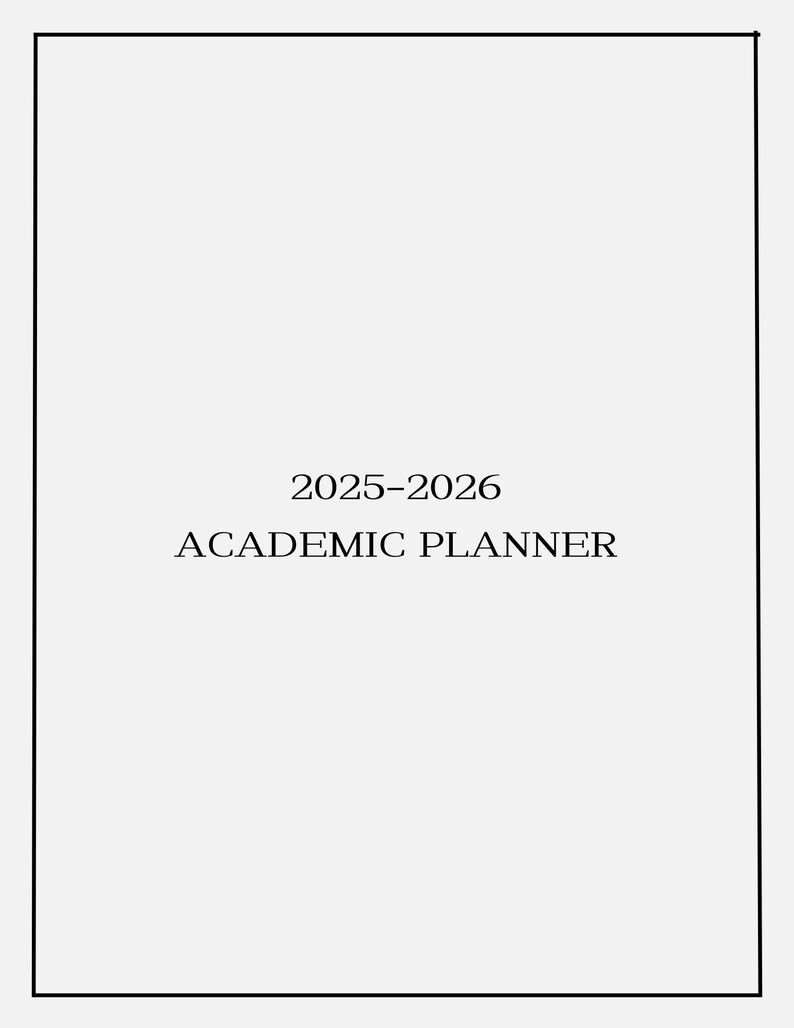 20252026 Academic Planner Etsy