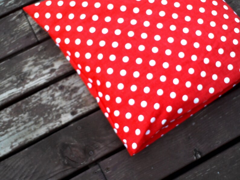 Red Polka Dot Pillow Cover Throw Pillow 16x16 inch Etsy