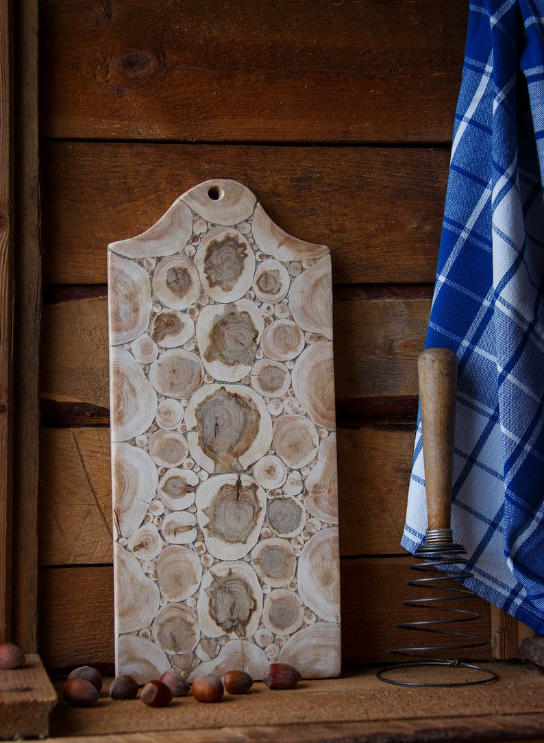Juniper Wood Cutting Board, Natural Handmade Breadboard, Lovely Gift