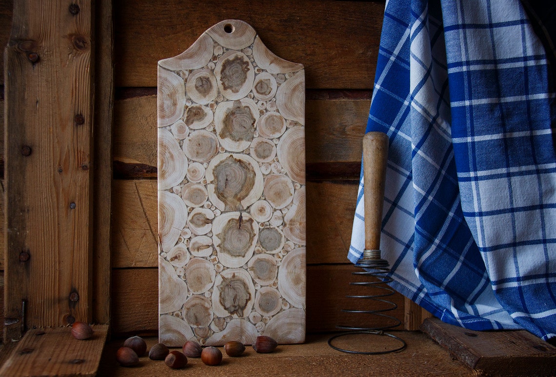 Juniper Wood Cutting Board Natural Handmade Breadboard Etsy