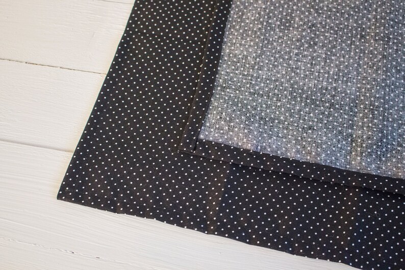 Polka Dot Placemat Black White Cotton Place Mat Handmade Etsy
