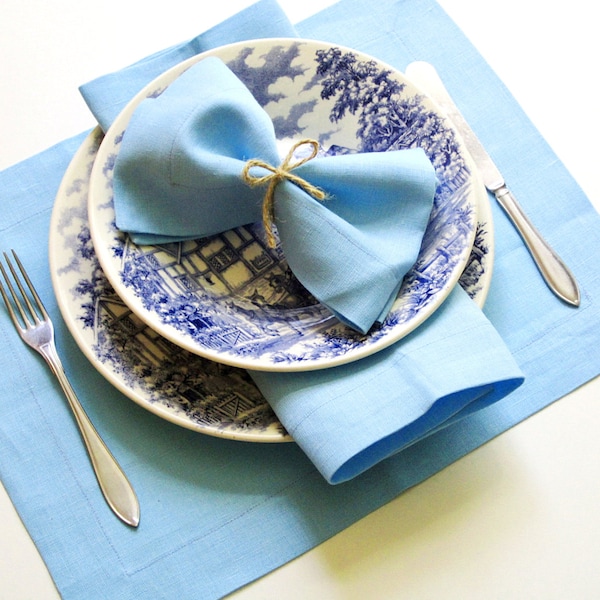 Light Blue Placemats Etsy