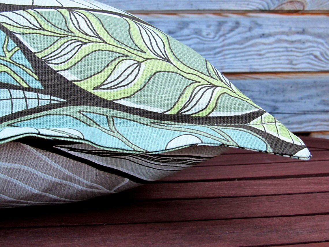 Natural Linen Pillow Cover Grey Green Colorful Pillow Etsy