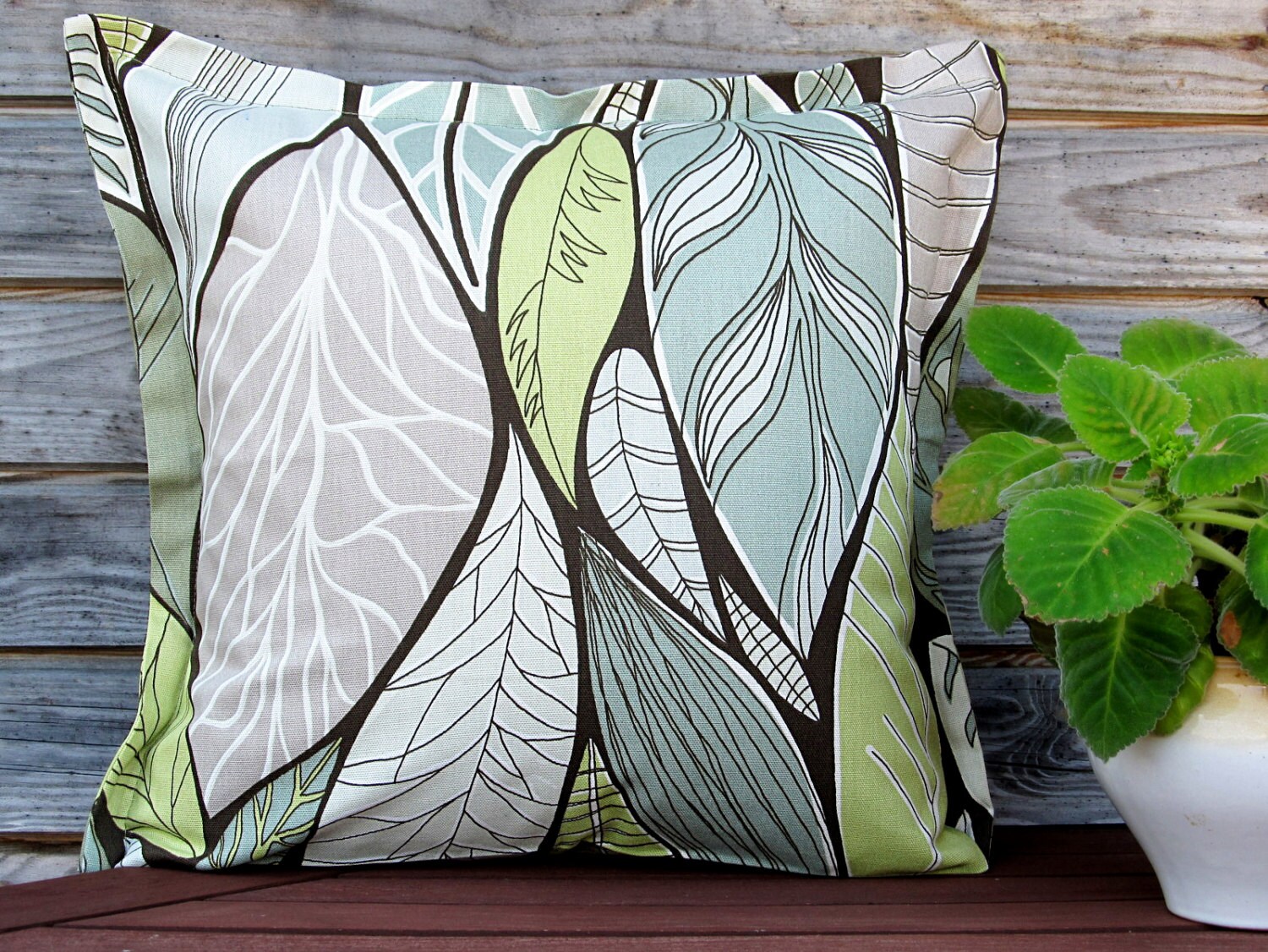 Natural Linen Pillow Cover Grey Green Colorful Pillow Etsy