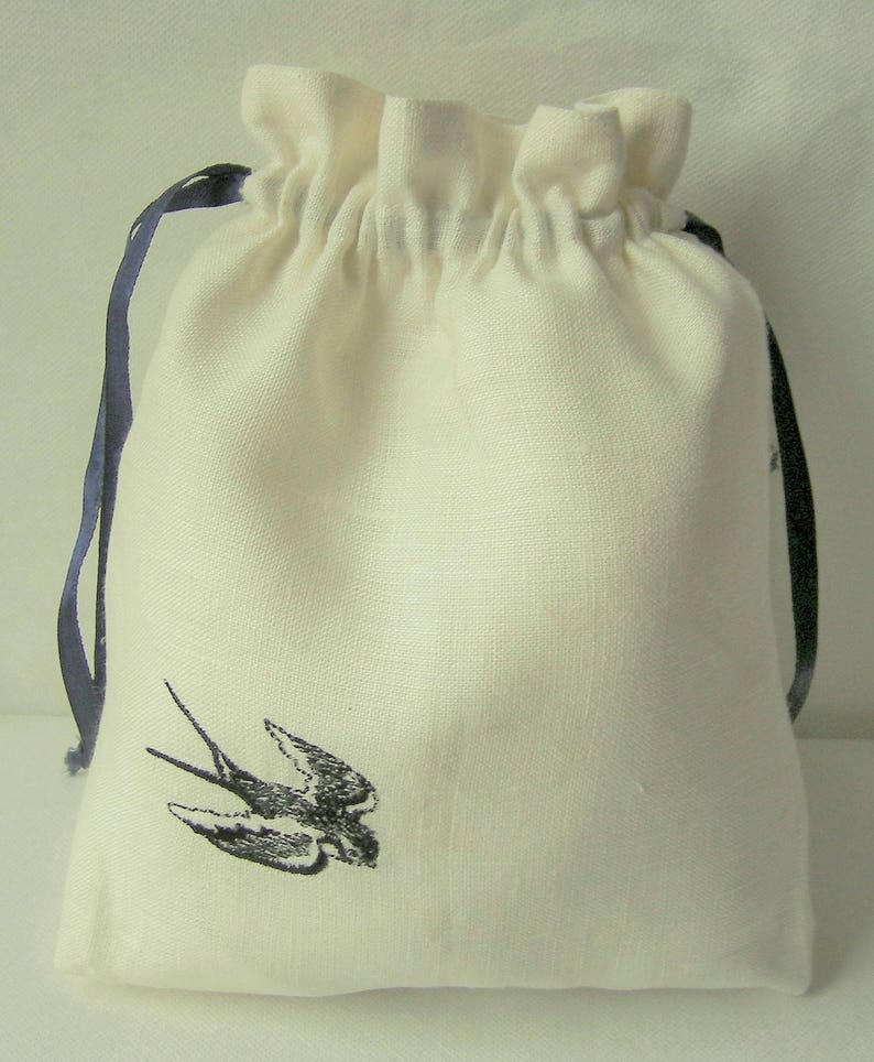 Linen Girl Handbag Embroidered Wedding Sachet Small Handmade Etsy