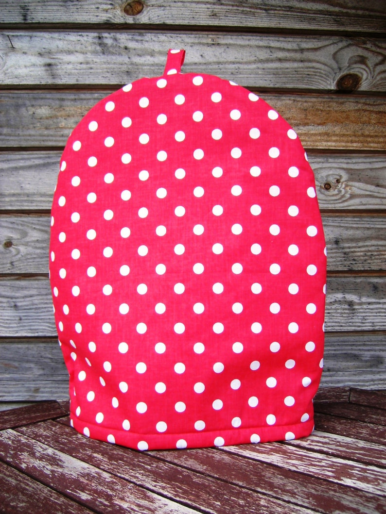 Cotton Red and White Polka Dots Coffee Pot Cozy Linen Home - Etsy