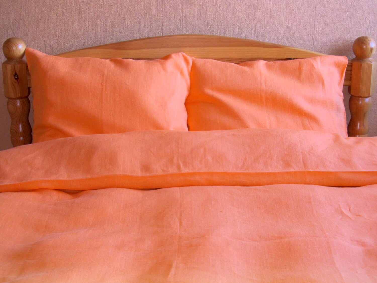 Natural Linen Bedding Full Set 4 Pcs Queen Size Bed 50