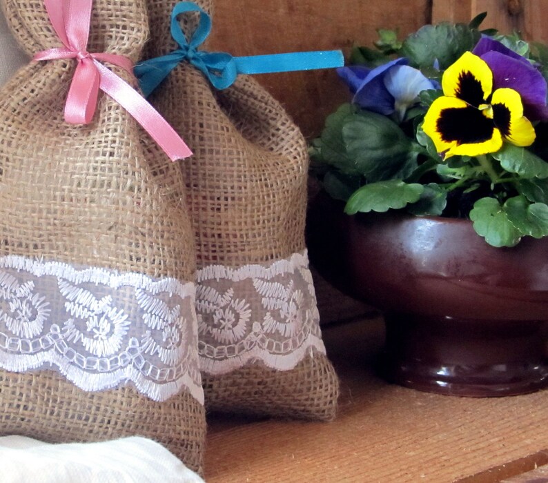 Burlap Linen Favor Bag Set of 50 Burlap Wedding Sachet Small Etsy