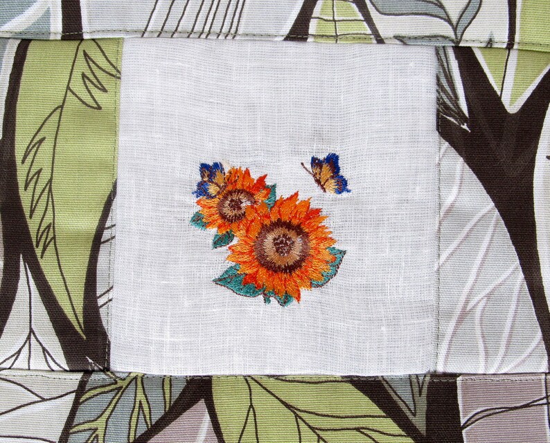 Embroidered Linen Pot Holders Set of 2 Natural Linen and Etsy