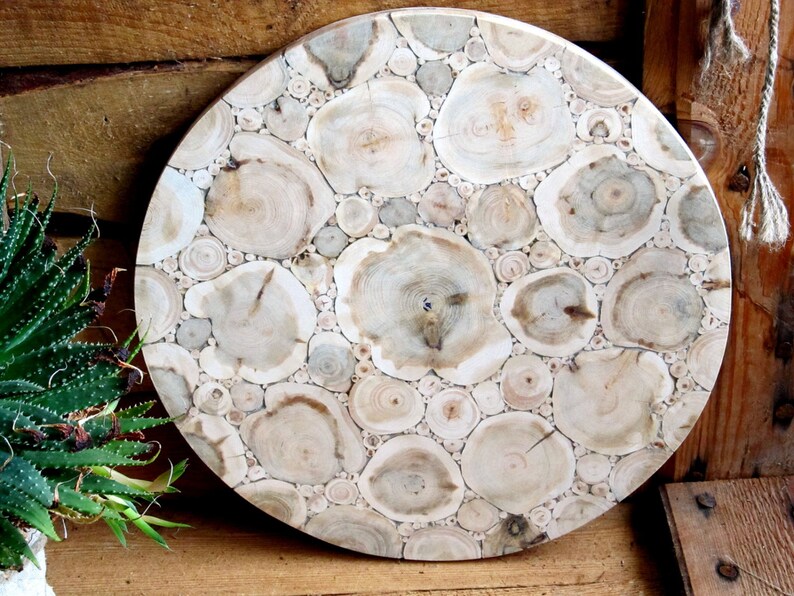 Juniper Wood Round Cutting Board Natural Handmade Breadboard Etsy UK