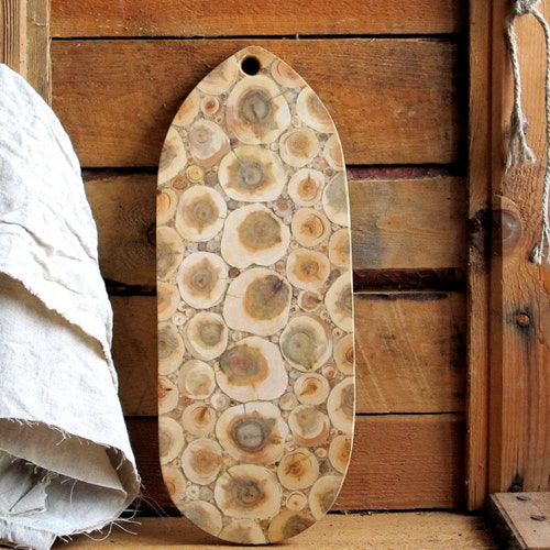 Juniper Wood Cutting Board Natural Handmade Breadboard Etsy