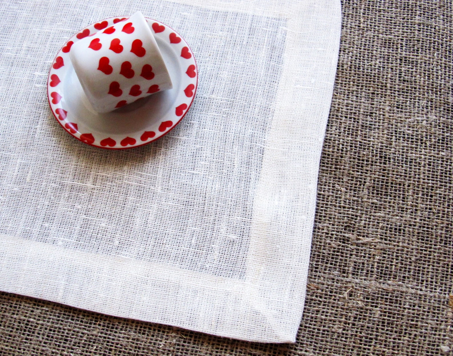 White Linen Placemat Handmade Linen Table Decor Wedding Etsy