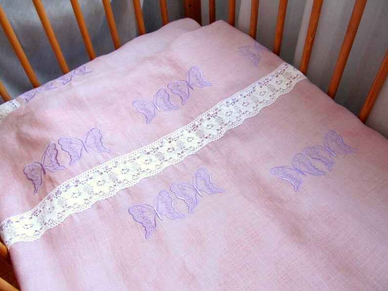 Linen Cotton Baby Bedding Set 3pcs Baby Bed Linen Nursery Etsy