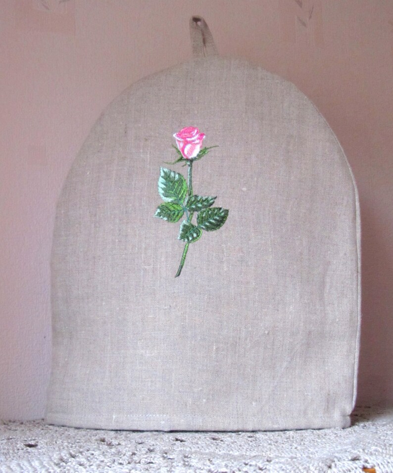 Linen Coffee Pot Cozy, Pure Linen Coffee Pot Warmer, Handmade, Large