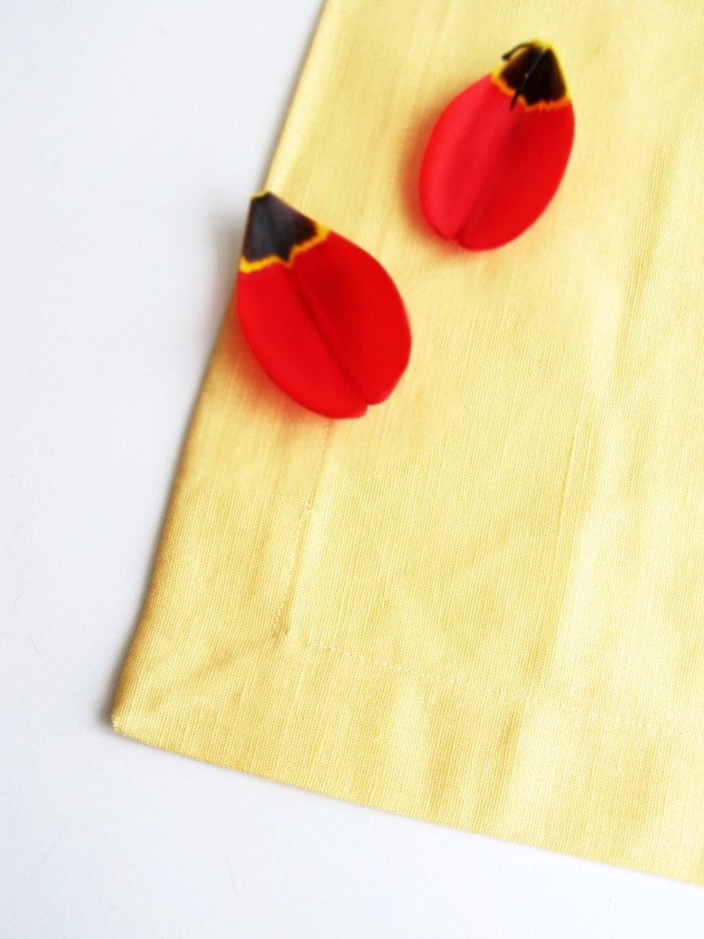 Light Yellow Linen Placemat, Handmade Table Linen, Linen Wedding Decor