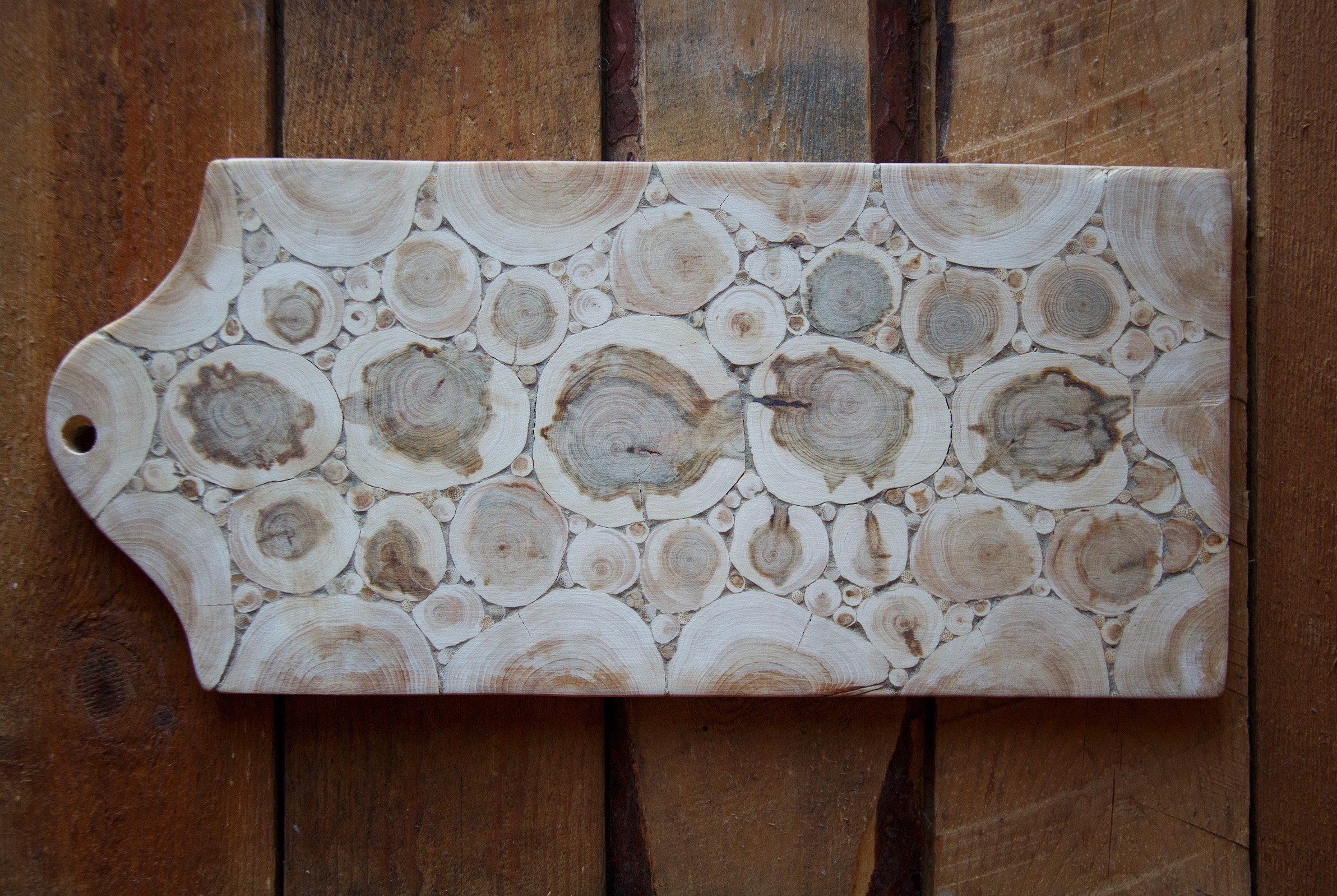 Juniper Wood Cutting Board, Natural Handmade Breadboard, Lovely Gift