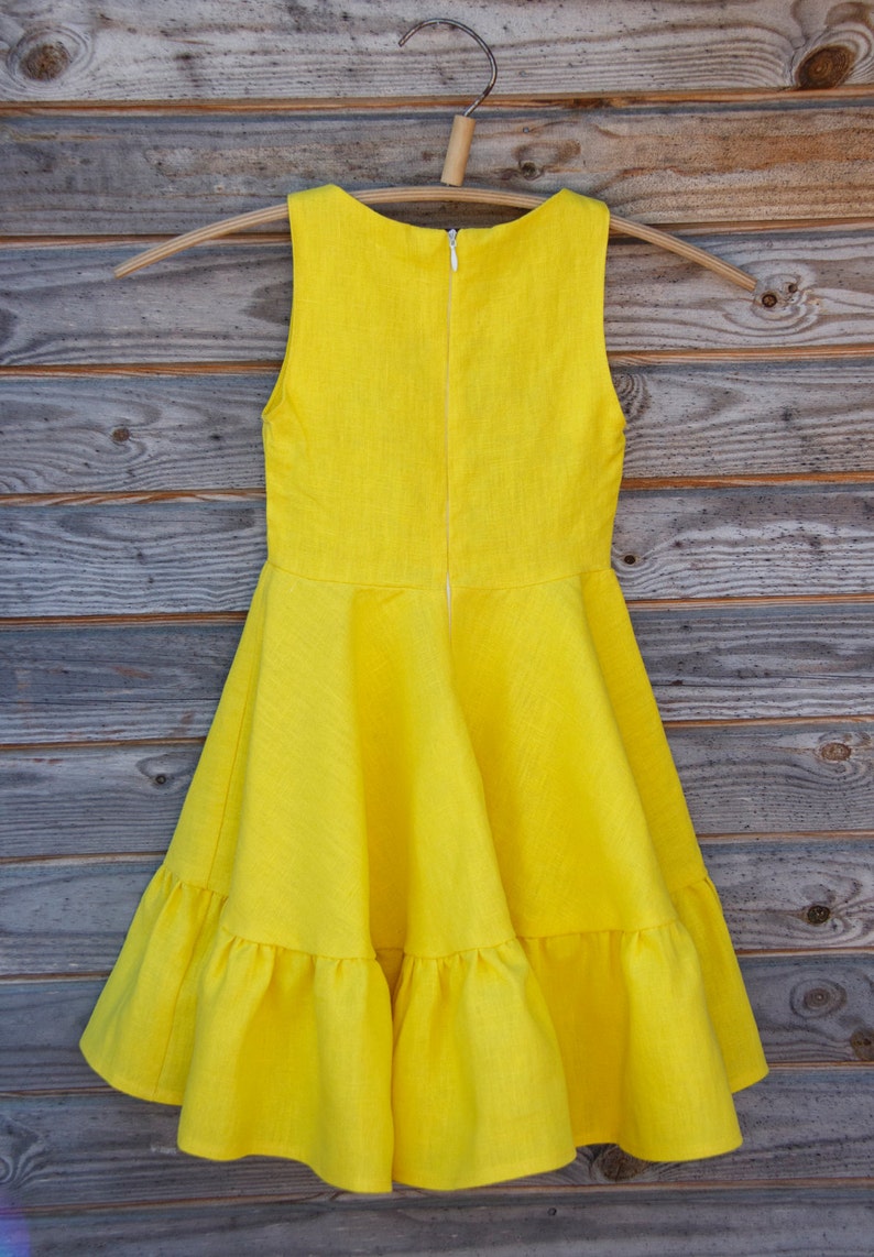 bright yellow flower girl dresses