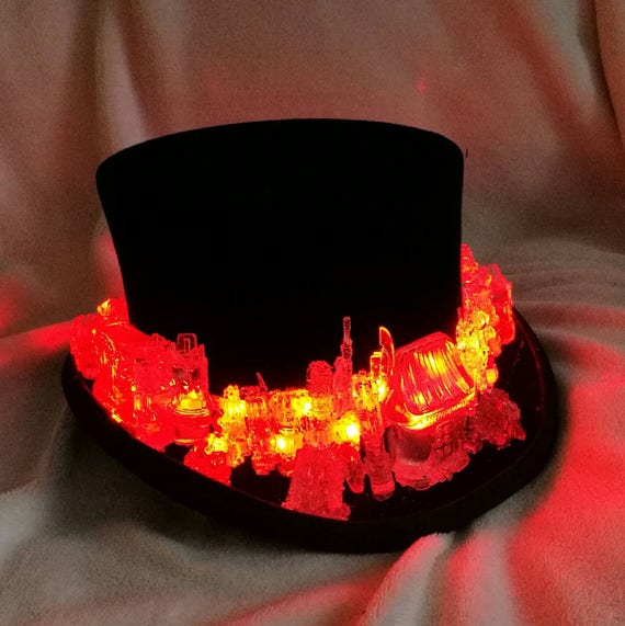 LED Light up Steampunk Top Hat | Etsy 