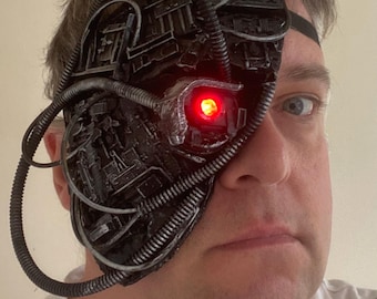 cosplay bionic eye or borg style mask.  left sided