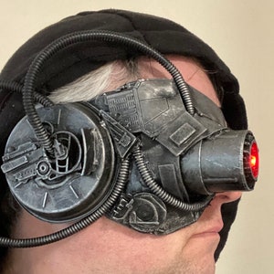 cosplay bionic eye borg style mask.  right sided