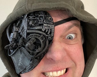 Cyberpunk borg style mask. Sensor eye