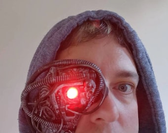 cosplay bionic eye or borg style mask.  right sided
