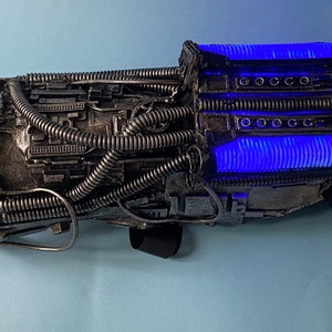 Large Plasma cannon cosplay cyberpunk cyborg costume arm.