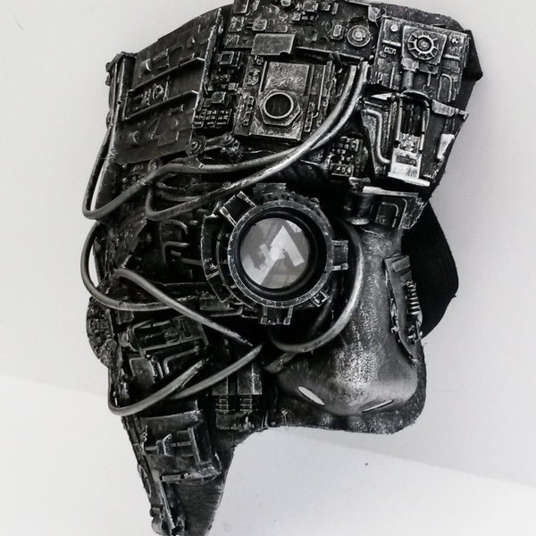 cyberpunk techno bionic eye phantom mascarade mask large.