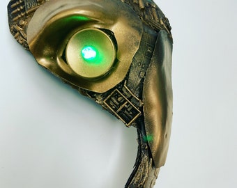 Cyborg mask. Cyberpunk cosplay dc justice league