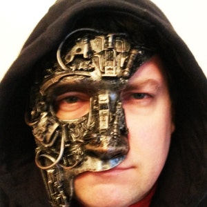 steampunk / techno phantom mascarade mask large. image 2