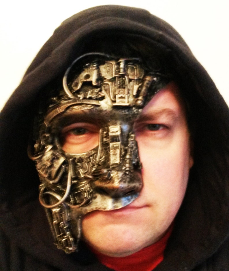 steampunk / techno phantom mascarade mask large. image 2