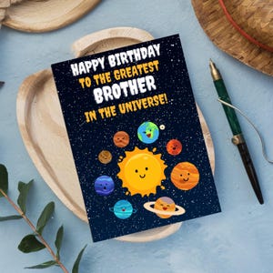 Carte de voeux d'anniversaire du plus grand frère de l'univers